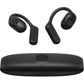 2024 Latest Open-Ear Air Conduction Headphones, 56H Playtime Bluetooth 5.2 Wireless Earbuds, IPX5 Waterproof Sport Earphones, Touch Control, Noise Isolating Running Headset (Black)