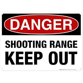 Danger Shooting Range Keep Out Sign, 10x14 Inches, Rust Free .040 Aluminum, Fade Resistant, Made in USA by My Sign Center