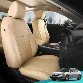 Honda Civic Seat Covers Full Set, Custom Fit 2016-2021 Civic Sedan EX-L,EX-T,EX,Touring,LX-P,Sport, Car Seats Cover Nappa Leather for Car, Waterproof Protector Seat Cushion BlackBlue
