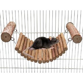 لعبة جسر سلم الفئران، جسر تعليق هامستر من الخشب الطبيعي، لعبة جسر سلم الببغاء، ألعاب تسلق شينشيلا، ملحقات قفص الحيوانات الصغيرة، مناسبة لببغاء الفئران الهامستر خنزير غينيا in Kuwait