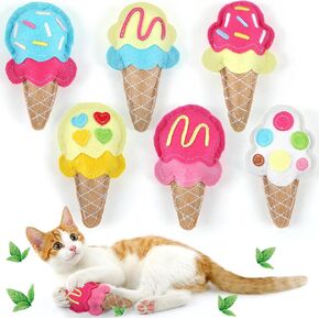 6Pcs Christmas Cat Gifts Cat Catnip Toys Fruit Catnip Toys Kitten Interactive Toys Pineapple Avocado Banana Cat Toys Cat Chew Toy Soft Plush Interactive Catnip Cat Toys for Cat Lover Cat Gifts Indoor