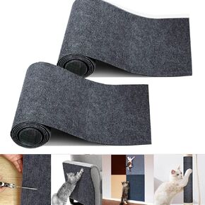 Anti Cat Scratch Furniture Protector,2Roll,Door Couch Guards from Cat Claws, Cat Wall Scratcher Mats Self-Adhesive,Cuttable Cat Scratching Pad for DIY Cat Climbing Wall Tree Tower Shelves