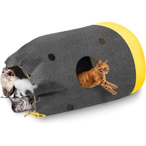 Collapsible Cat Activity Center Cat Activity Mat Play Rug Cat Activity Adventure Carpet for Indoor Cats, Kittens, Large Medium, Small Animals Pets, Bunny Rabbits