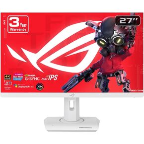 ASUS ROG Strix 27" 4K HDR USB-C Gaming Monitor (XG27UCG-W) – White, UHD (3840x2160) Dual Mode (4K 160Hz or FHD 320Hz), 1ms, Fast IPS, ELMB Sync, G-SYNC Compatible, AI Gaming, 3yr Warranty