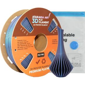 ATARAXIA ART خيوط PLA الحريرية ثلاثية الألوان 1.75 مم، خيوط طابعة PLA ثلاثية الأبعاد من الحرير المشترك، الدقة +/-0.03 مم 1 كجم/2.2 رطل بكرة من الورق المقوى، مع أكياس تخزين الشعيرات، خيوط PLA بألوان قوس قزح أزرق أخضر وأحمر in Kuwait