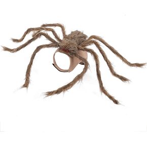 SEIS Halloween Dog Spider Costume Funny Pet Dress Up Clothes Creativity Brown Araneid Cosplay Apparel (M (Chest Circumference 15.7-25.2"))