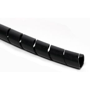 Black Polyethylene Spiral Wrap - 1/4" OD - 25 Foot Spool