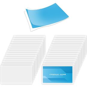 100 Pack Thermal Laminating Sheets, Brand Laminating Pouches, Universal Self Seal Laminating Pouches Business Card, 5 Mil, Hold 2 x 3.5 inch Business Card Laminating Pouches for ID Card Small Card