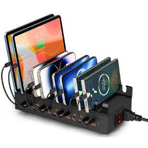 Fast USB Charging Station for Multiple Devices, Brifara 300W 24 Ports USB Charger Block for Apple Devices Ipad, Multiple USB Power Strip for Family Classroom Party