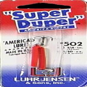 Luhr Jensen Super Duper Spoon, Fire/Silver Prism-Lite, 1 1/4-Inch