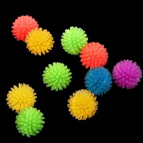 10Pcs Multicolour Cute Funny Cat Arbutus Ball Stretch Plush Ball Cat Ball Creative Colorful Interactive Cat Soft Spiky Cat Chew Pet Supplies