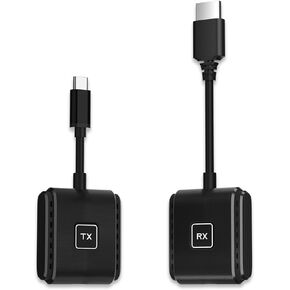 SmartSee Wireless USB-C to HDMI Transmitter and Receiver Kit Screen Mirror and Screen Extender for iPhone 15 16 Mac iPad to TV Projector Display Adapter Plug and Play