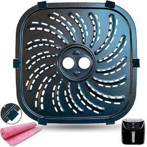 8QT Air Fryer Grill Pan for PowerXL Vortex Pro Air Fryer Plus, Premium Nonstick Air Fryer Crisper Tray Grill Plate Insert Grate Rack Grid Shelf for PowerXL 8QT Air Fryers, Dishwasher Safe