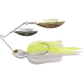Megabass SV-3 Double Willow Spinnerbait - White Chart, 3/8 oz