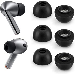 Foam Ear Tips for Samsung Galaxy Buds3 Pro - Ultimate Comfort and Unshakeable Fit with Memory Foam Earbud Tips, Earbud Replacement Tips for Galaxy Buds 3 Pro - M