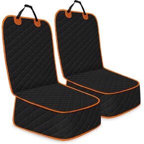 Tuwubi Dog Seat Cover Front Seat, Waterproof Car Seat Covers for Dogs, Scratch-Proof Captain Chair Bucket Seat Covers, Full Protection Pet Car Seat Protector for SUV MPV Truck Sedan(S, Black, 1 Set)