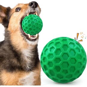 Tough Dog Chew Toys for Aggressive Chewers, Indestructible Dog Balls for Aggressive Chewers, Squeaky Balls for Dogs, Squeaky Dog Toys for Large Dogs,Funny Dog Squeaky Ball Heavy Duty Dog Toy