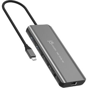 j5 Create USB Type-C 7 in 1 PD Support Dual HDMI Gen2 Multihub