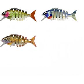 Fishing Lures for Freshwater and Saltwater, Lifelike Swimbait for Bass Trout Crappie Walleye Pike, Slow Sinking Bass Fishing Lure,Family Fishing Gear Plugs,3pcs(10cm-22.6g)