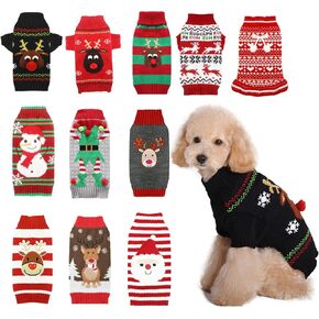 Dog Christmas Costume Dog Elf Outfit Christmas Outfits for Dogs with Leash Hole Small Dog Christmas Outfits Pullover Gray Christmas Dog Clothes Dog Clothes for Dachshund Chihuahua Frenchie