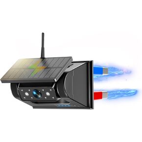 [Works with S3 Only] BoscamPlus Magnetic Solar Wireless Backup Camera 1080P, Night Vision, IP69K Waterproof 9600mAh Rechargeable Camera System Extra Camera Only for S3 System