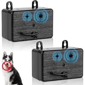 Anti Barking Device Dog Barking Control Devices Dog Barking Deterrent Outdoor Neighbors Dog Silencer 50 Ft Device Outdoor Indoor 3 Modes Dog Barking Silencer Safe for Dogs Black(2 Pack)