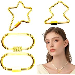 4 حزمة حلقة تسلق صغيرة للمفاتيح سلسلة المفاتيح كليب قلادة مجوهرات رابط مشبك برغي قفل كليب البيضاوي قفل حامل بسيط المشبك الفولاذ المقاوم للصدأ المسمار قفل سلسلة المفاتيح الذهب معدن سلسلة المفاتيح كليب هوك in Kuwait