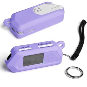 1 Pack Silicone Protective Case for Flipper Zero with Carabiner and Strap, Anti-Scratch Protective Cover for Flipper Zero (Purple)