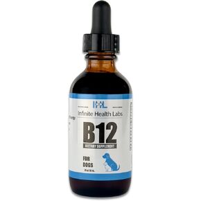 Liquid Vitamin B-12 for Dogs - Methylcobalamin Liquid Supplement for Pets - Dog Vitamins for Medium & Large Breed - Pet Vitamins and Supplements - Dog Multivitamins Liquid