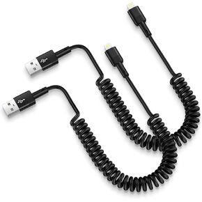 Coiled Lightning iPhone Charger Cord Fast Charging 4FT/2Pack [Apple MFi Certified] Compatible with iPhone 14 13 12 11 Pro Max XR XS X 8 7 6 Plus SE,iPad,iPod,Retractable Car Charger Carplay Long Cable in Saudi Arabia
