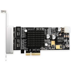 4-Port 2.5G PoE+ Network Card for Servers & High-Resolution Video - Intel I226, 30W per Port, 802.3at, Multi-Gigabit
