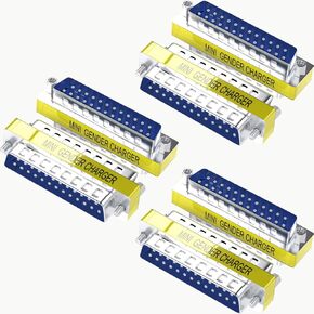 6-Pack DB25 25Pin Male to Male Mini Gender Changer Coupler Adapter RS232 Serial Cable Connector