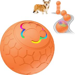 Interactive Dog Ball - 2.2" Sturdy Motion Activated Interactive Dog Toys for Puppy/Small/Medium Dogs, USB Rechargeable, Blue