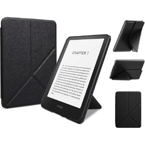 Case for 7 Inch Kindle Paperwhite 12th Gen 2024 and Kindle Colorsoft Signature Edition, Slim Light Shell Cover for All-New Kindle Paperwhite with Auto Wake/Sleep & Multi-Viewing Angles,Black
