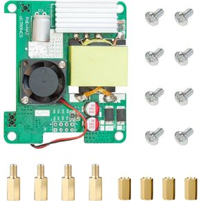 Uctronics for Raspberry Pi 5 PoE Hat, 5V 4.5A Power Over Ethernet for Raspberry Pi 4B, 3B+, Support IEEE 802.3af or 802.3at PoE Standard PoE+ Hat with Active Cooling Fan