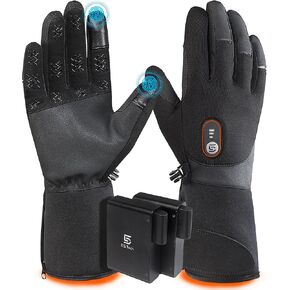 Heated Gloves with Rechargeable 7.4V 2800mAh Battery for Men and Women,Wear-Resistant Heated Work Gloves,Thin, Soft