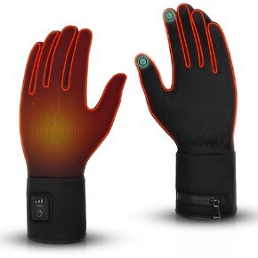 V.Step Heated Glove Liners, Heated Gloves for Men Women Rechargeable Battery Electric Gloves Thermal Gloves Hand Warmer for Motorcycle, Work, Hunting, Ski