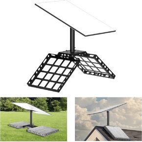 Starlink Gen 3 Roof Ridge Mount, Starlink Gen 3 Aluminium Pipe Adapter, 360° Rotatable Starlink Mount Compatible with V3 Starlink Standard Dish, Starlink Mounting Kit, Starlink Pole Mount