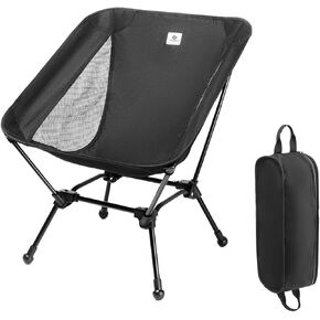 Ultralight Compact Camping Folding Beach Chair with Anti-Sinking Large Feet and Back Support Webbing (Green)