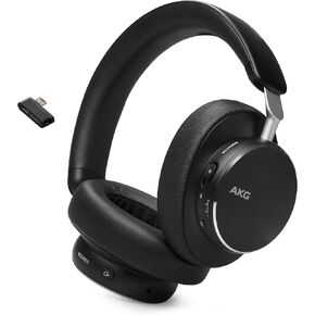 AKG N9 Hybrid - Wireless Over-Ear Noise Cancelling Headphones, 2.4GHz USB-C dongle and BT, Hi-Res Quality AKG Sound, True Adaptive Noise Cancelling, Zoom Certified Superior Call Quality (Black) in Kuwait