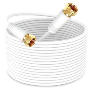 60 FT Coaxial Cable for Internet，Flexible RG6 Coaxial Cable for TV ， Coax Cable for Internet， Double-Shielded Coax ， Flexible Coaxial Cable
