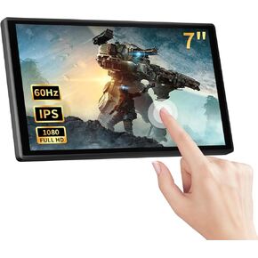 PeakDo 7 inch Portable Monitor Touchscreen,Mini Monitor 1080P 60Hz,Small USB C HDMI Monitor,Ultra Thin Lightweight IPS LCD Display Second Screen for Gaming Working,PS5,Xbox,Switch,Laptop,PC