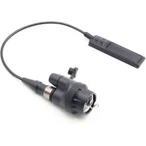 Dual Remote Pressure Switch Assembly for M300/M600 Series Weapon Lights, with Constant-on or Momentary-on Tape Switch, Black