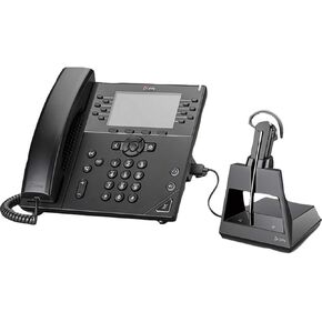 Plantronics - Voyager 4245 Office (Poly) - Bluetooth Convertible Headset with 3 Wearing Styles - Connect to PC/Mac, Mobile & Desk Phone - Works with Teams (Certified), Zoom & more