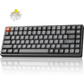 Keychron K2 Max QMK/VIA 2.4 GHz & Bluetooth Wireless Custom Mechanical Keyboard for Mac/Windows/Linux, 75% Layout Keyboard RGB Backlight with Aluminum Banana Switch - Black