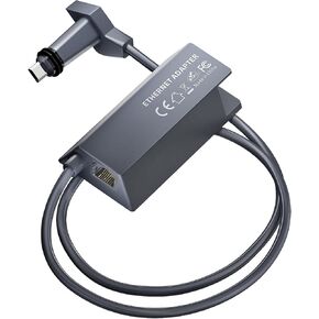 Starlink Ethernet Adapter for Starlink, Rectangular Satellite Internet V2 Starlink to RJ45 Ethernet Adapter Gen 2 Wired External Network, Network Fast & Stable Network Connection