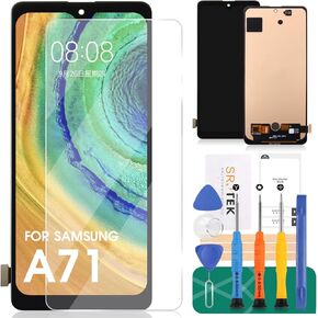 OLED for Samsung Galaxy A71 Screen Replacement for Samsung A71 LCD Digitizer for SM-A715F SM-A715M SM-A715W Display Touch Screen Assembly Repair Kits (No Fit for A71 5G/A716)
