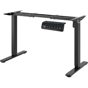 Standing Desk Frame, Electric Stand up Desk Frame Height Adjustable Table Legs Sit Stand Desk Frame, Dual Motor Ergonomic Standing Desk Base Workstation, Frame Only, White