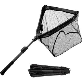 Telescopic Fishing Net, Foldable Lightweight Fish Landing Net with Aluminum Handle, Perfect for Trout, Salmon, Fly, Kayak, Catfish, Bass Fishing