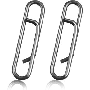 High Strength Fishing Snaps Stainless Steel Power Speed Fishing Clips Quick Change Fishing Connector Snaps Swivels Tackle for Fishing Lure Freshwater Saltwater Bass Pike